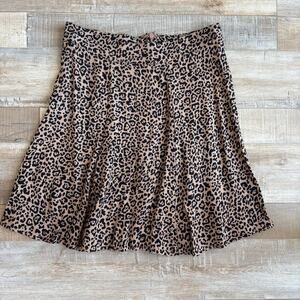 Reformation Flounce Skirt in Leopard Print Size 0
